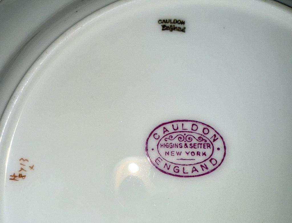 5 Royal Cauldon H8713 Porcelain Salad Plates Gold Greek Key Higgins & Seiter NY - AntiquesEtcetera5 Royal Cauldon H8713 Porcelain Salad Plates Gold Greek Key Higgins & Seiter NYElegant / Collectible DinnerwareAntiquesEtceteraAntiquesEtcetera