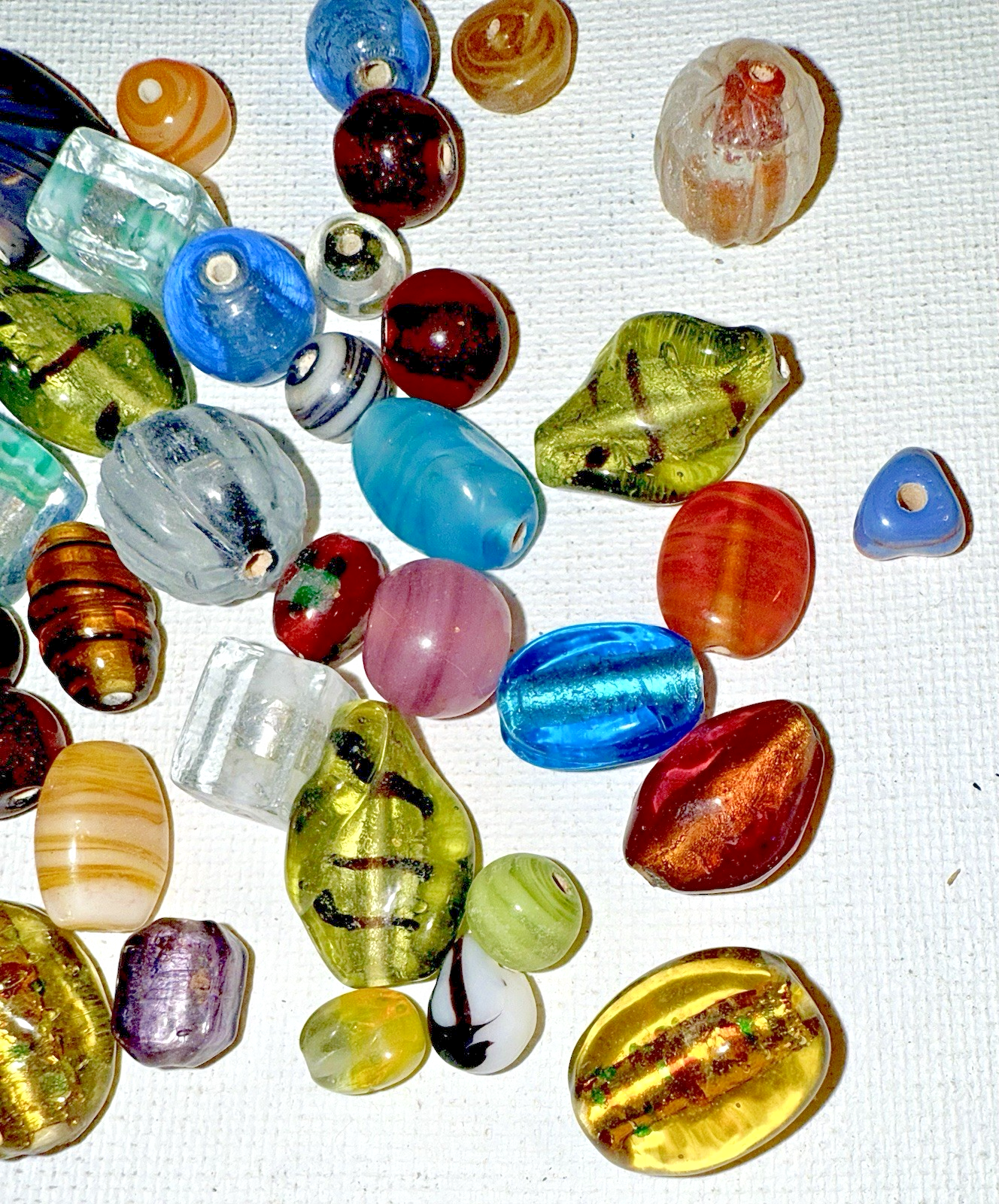 50 - 60 Vintage Lampwork Glass Beads with Holes Vibrant Multi Colored - AntiquesEtcetera50 - 60 Vintage Lampwork Glass Beads with Holes Vibrant Multi ColoredUnbrandedAntiquesEtcetera