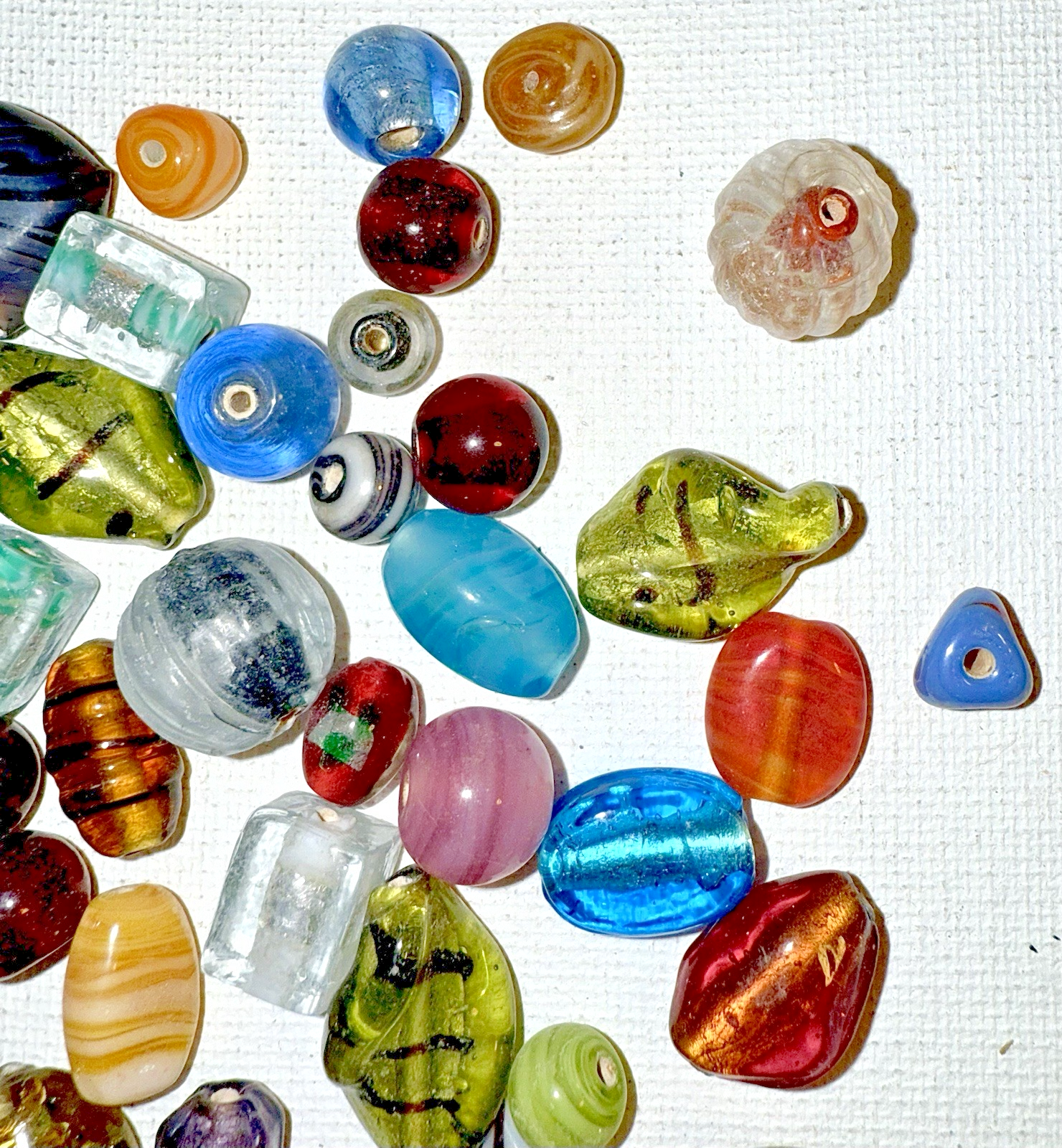 50 - 60 Vintage Lampwork Glass Beads with Holes Vibrant Multi Colored - AntiquesEtcetera50 - 60 Vintage Lampwork Glass Beads with Holes Vibrant Multi ColoredUnbrandedAntiquesEtcetera