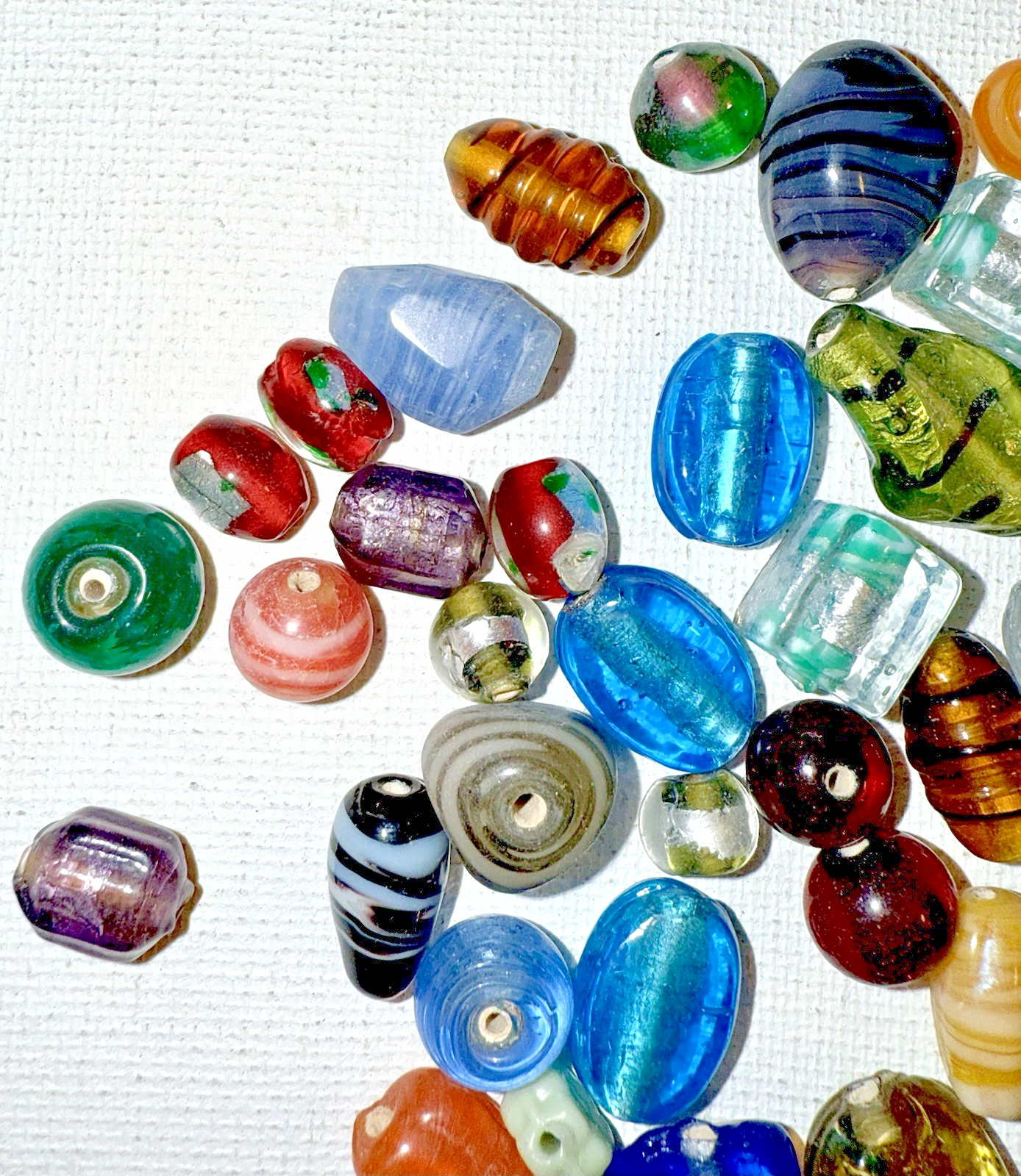 50 - 60 Vintage Lampwork Glass Beads with Holes Vibrant Multi Colored - AntiquesEtcetera50 - 60 Vintage Lampwork Glass Beads with Holes Vibrant Multi ColoredUnbrandedAntiquesEtcetera