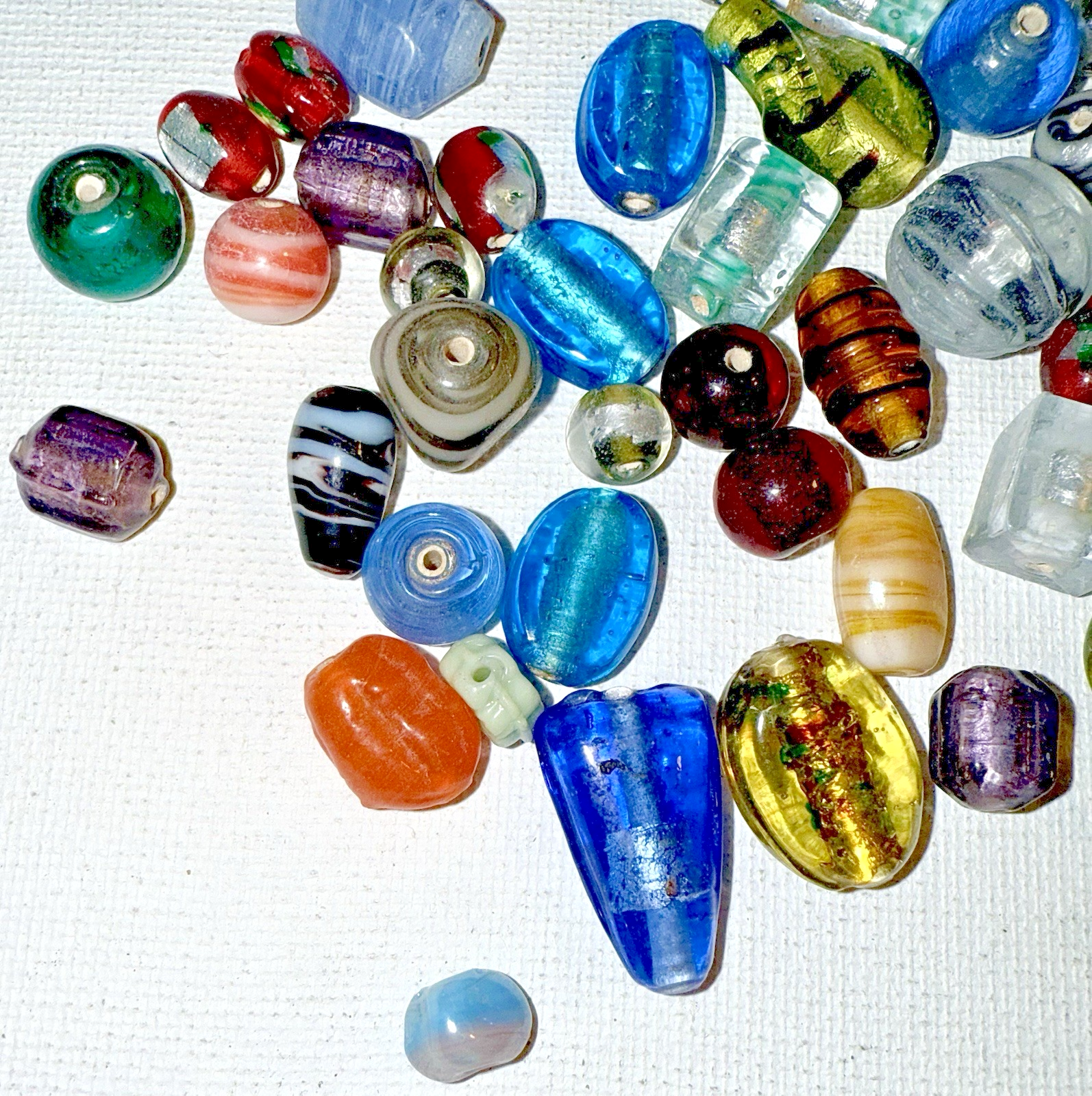 50 - 60 Vintage Lampwork Glass Beads with Holes Vibrant Multi Colored - AntiquesEtcetera50 - 60 Vintage Lampwork Glass Beads with Holes Vibrant Multi ColoredUnbrandedAntiquesEtcetera