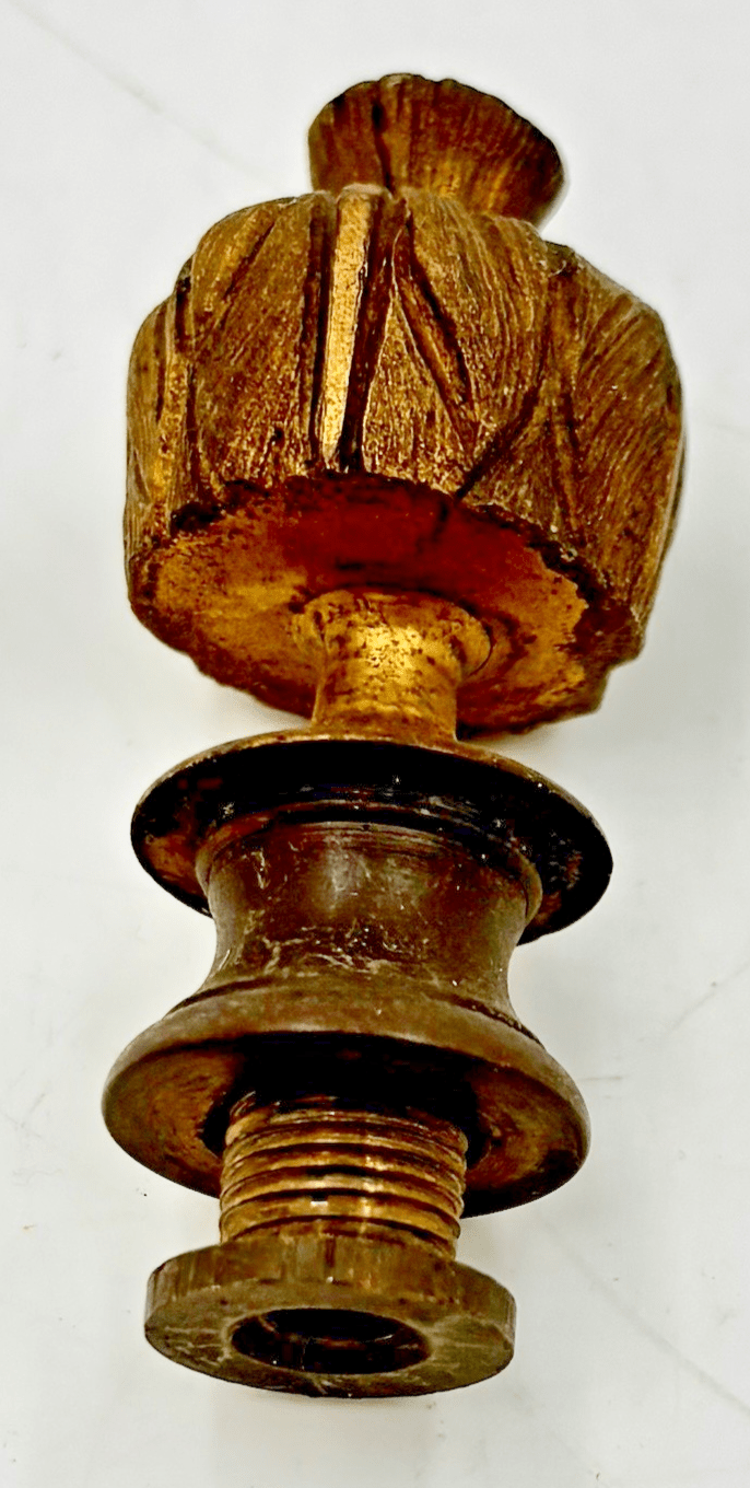 7 Hanging Kerosene Oil Lamp Finials 6 Brass Acorn, 1 Leaf Design / Bushings - AntiquesEtcetera7 Hanging Kerosene Oil Lamp Finials 6 Brass Acorn, 1 Leaf Design / BushingsUnbrandedAntiquesEtcetera