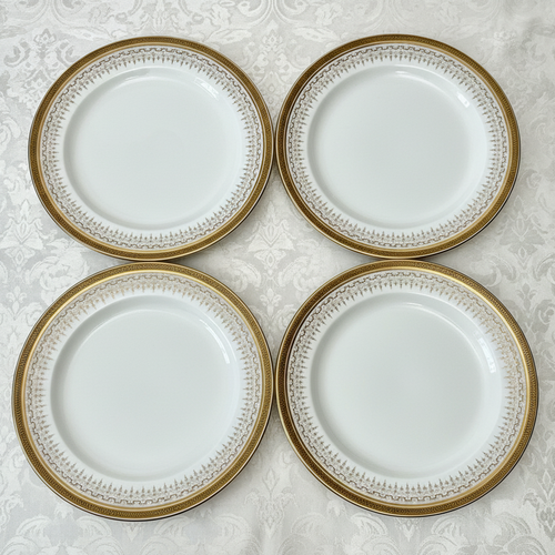 7 Royal Cauldon H8713 Porcelain 10" Dinner Plates Gold Greek Key Burley Chicago - AntiquesEtcetera7 Royal Cauldon H8713 Porcelain 10" Dinner Plates Gold Greek Key Burley ChicagoElegant / Collectible DinnerwareAntiquesEtceteraAntiquesEtcetera