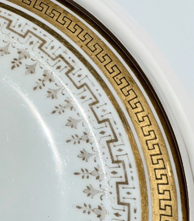 8 Royal Cauldon H8713 Porcelain Bread Plates Gold Greek Key Burley & Co. Chicago - AntiquesEtcetera8 Royal Cauldon H8713 Porcelain Bread Plates Gold Greek Key Burley & Co. ChicagoElegant / Collectible DinnerwareAntiquesEtceteraAntiquesEtcetera