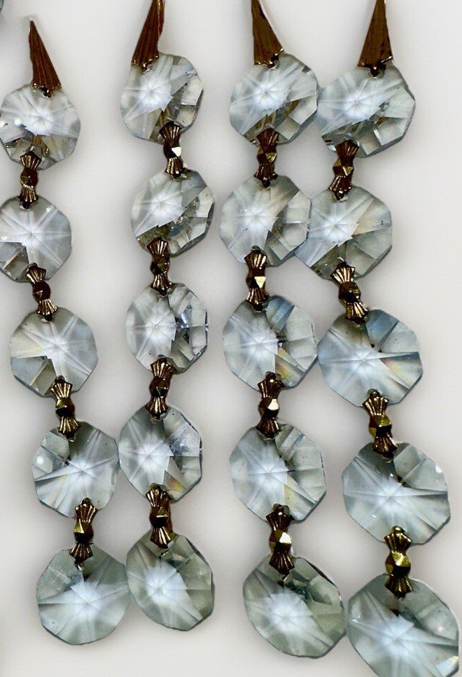 9 Lengths Schonbek 4" Chain Crystal w/ 5 Octagons + Gorgeous Center Faceted Drop - AntiquesEtcetera9 Lengths Schonbek 4" Chain Crystal w/ 5 Octagons + Gorgeous Center Faceted DropSchonbekAntiquesEtcetera