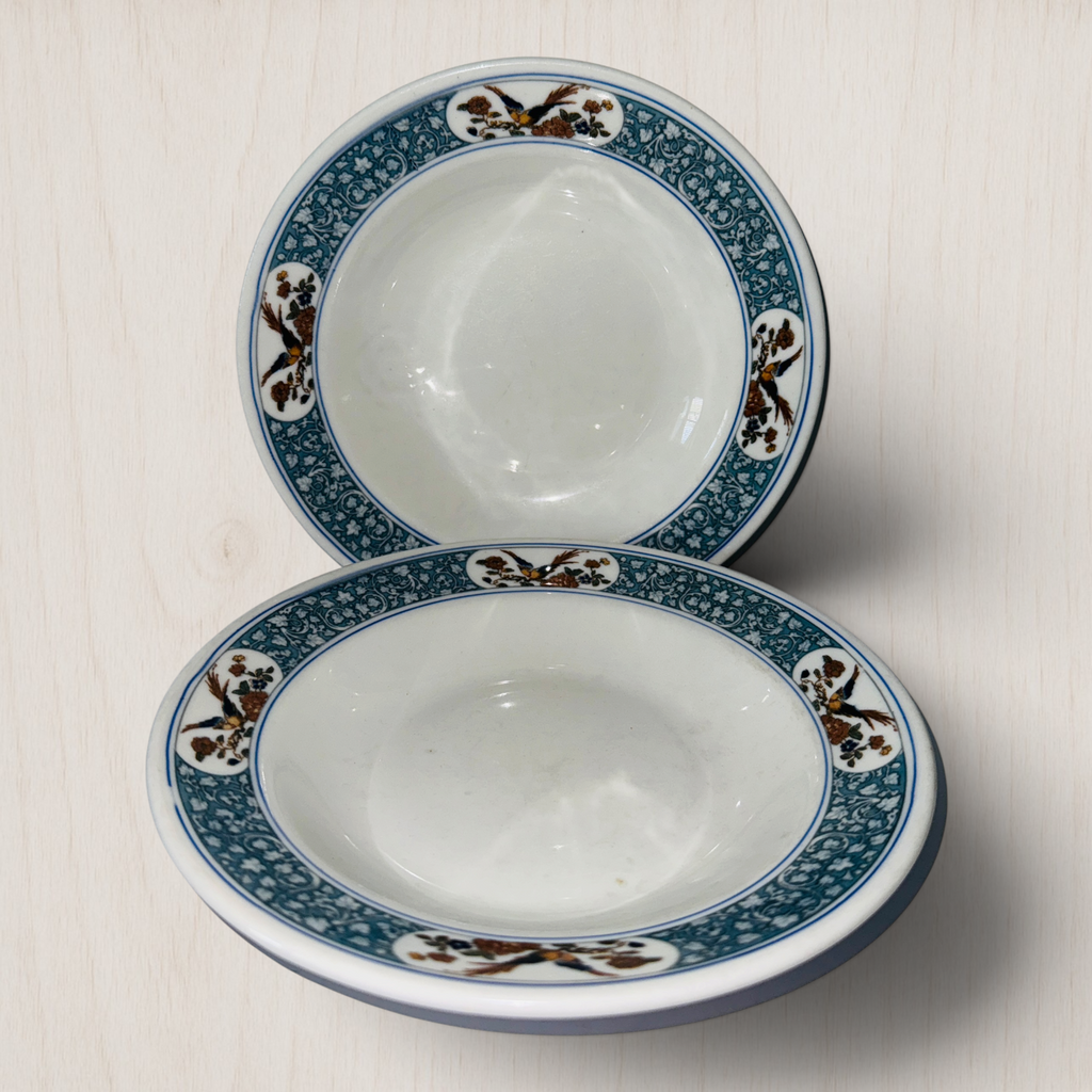 Set of 2 Hotel Bossert NY Soup Bowls by Lamberton China Brooklyn Dodgers Venue