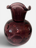 Clevenger Brothers Reverse Coin Dot Amethyst Glass Vase South Jersey Mold Blown
