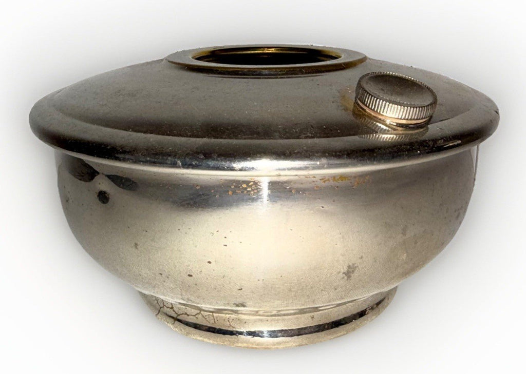 Aladdin Bracket / Hanging Lamp Font Nickel Plated w/ Side Fill Cap - AntiquesEtceteraAladdin Bracket / Hanging Lamp Font Nickel Plated w/ Side Fill CapAladdinAntiquesEtcetera
