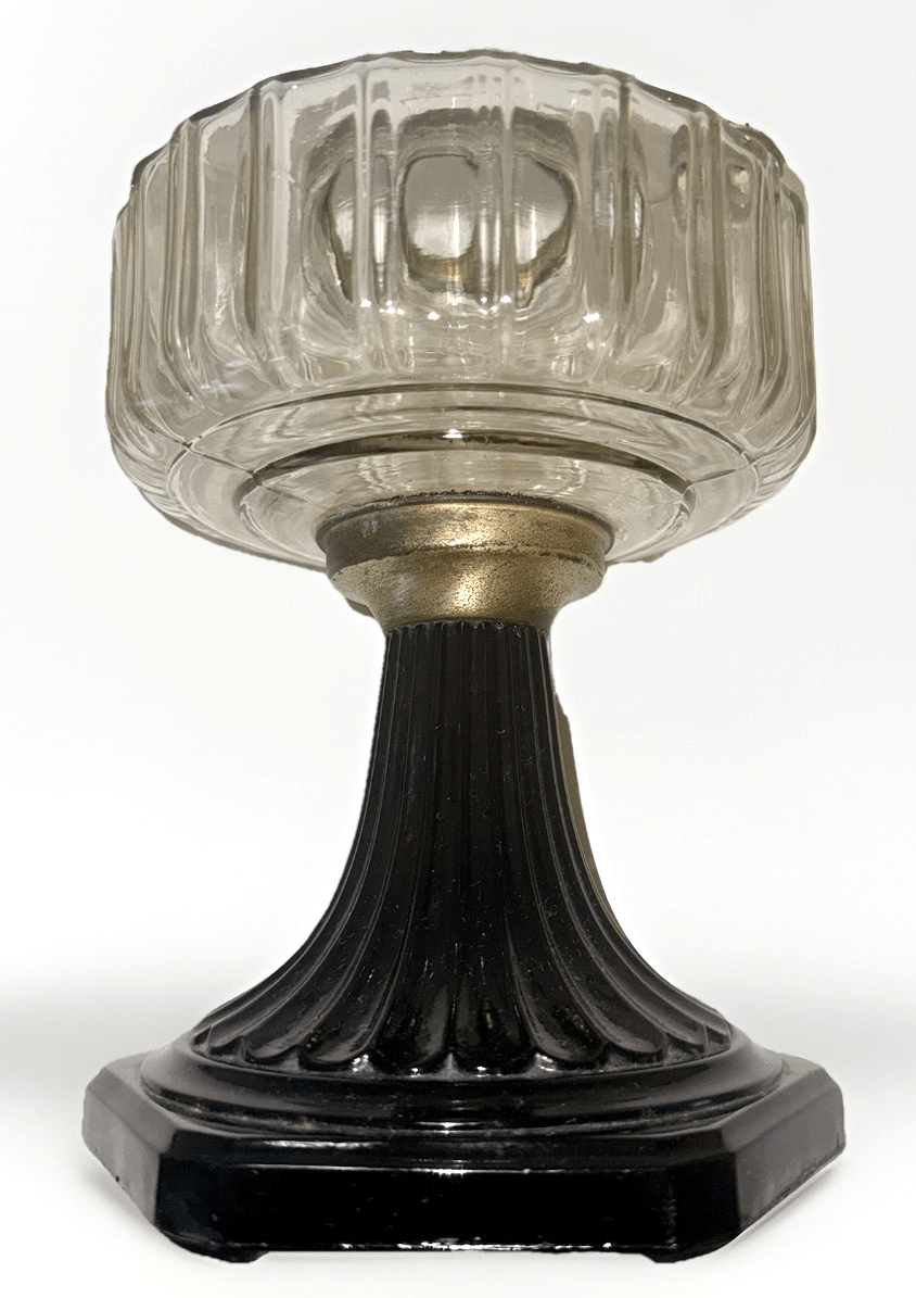 Aladdin Corinthian Kerosene Oil Lamp B104 Clear over Black Beta Crystal Mfg 1936 - AntiquesEtceteraAladdin Corinthian Kerosene Oil Lamp B104 Clear over Black Beta Crystal Mfg 1936Antique LightingAntiquesEtceteraAntiquesEtcetera
