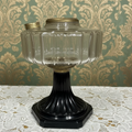 Aladdin Corinthian Kerosene Oil Lamp B104 Clear over Black Beta Crystal Mfg 1936 - AntiquesEtceteraAladdin Corinthian Kerosene Oil Lamp B104 Clear over Black Beta Crystal Mfg 1936Antique LightingAntiquesEtceteraAntiquesEtcetera