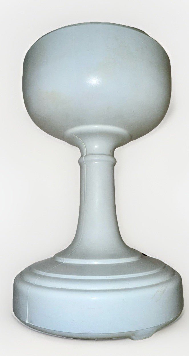 Aladdin Mod. B Simplicity Kerosene Stand Lamp 1948 - 53 White Painted Beta Crystal - AntiquesEtceteraAladdin Mod. B Simplicity Kerosene Stand Lamp 1948 - 53 White Painted Beta CrystalAntique LightingAntiquesEtceteraAntiquesEtcetera