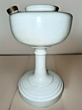 Aladdin Mod. B Simplicity Kerosene Stand Lamp 1948 - 53 White Painted Beta Crystal - AntiquesEtceteraAladdin Mod. B Simplicity Kerosene Stand Lamp 1948 - 53 White Painted Beta CrystalAntique LightingAntiquesEtceteraAntiquesEtcetera
