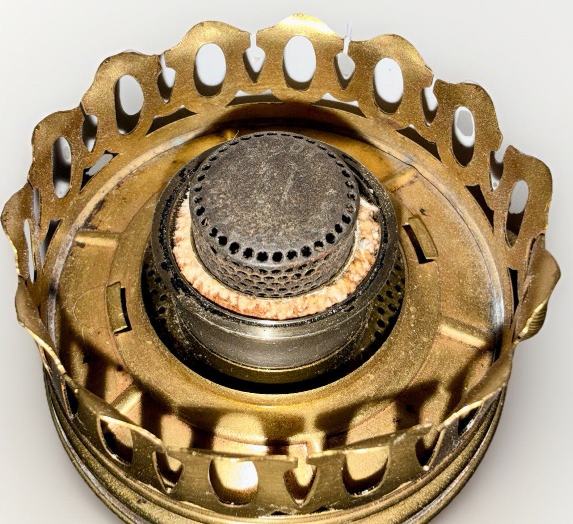 Aladdin Model 7 Lamp Brass Burner, Gallery, Wick, Raiser & 11 Flame Spreader - AntiquesEtceteraAladdin Model 7 Lamp Brass Burner, Gallery, Wick, Raiser & 11 Flame SpreaderAladdinAntiquesEtcetera