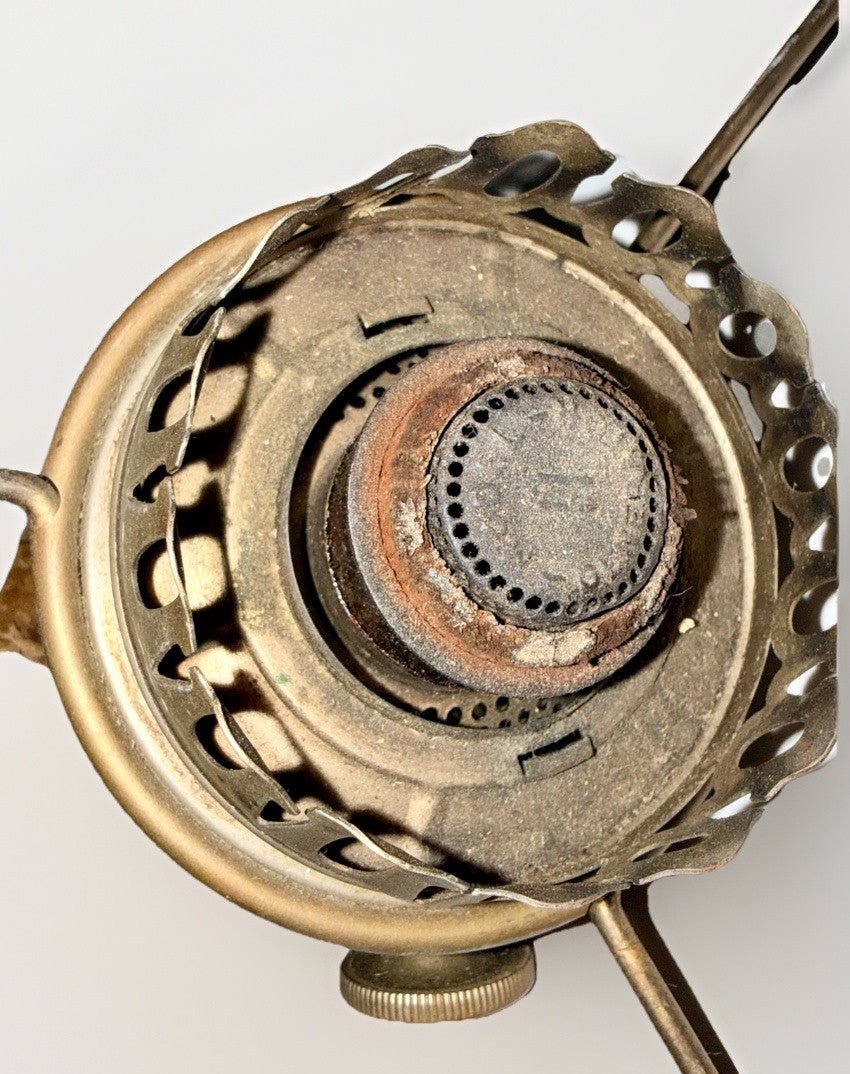 Aladdin Model 9 Lamp Burner, Shade Holder, Gallery, Wick, Raiser, Flame Spreader - AntiquesEtceteraAladdin Model 9 Lamp Burner, Shade Holder, Gallery, Wick, Raiser, Flame SpreaderAladdinAntiquesEtcetera