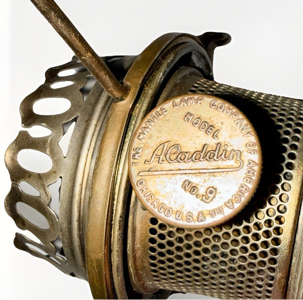 Aladdin Model 9 Lamp Burner, Shade Holder, Gallery, Wick, Raiser, Flame Spreader - AntiquesEtceteraAladdin Model 9 Lamp Burner, Shade Holder, Gallery, Wick, Raiser, Flame SpreaderAladdinAntiquesEtcetera