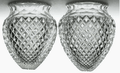 American Brilliant Cut Glass Acorn Lamp Shades Pair ABP 3.25" Rim Diamond Point - AntiquesEtceteraAmerican Brilliant Cut Glass Acorn Lamp Shades Pair ABP 3.25" Rim Diamond PointUnbrandedAntiquesEtcetera