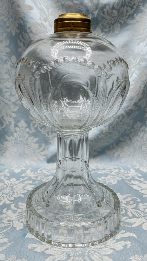 Antique 1870 Patented BEADED LOOP Kerosene Oil Glass Stand Lamp THURO Bk 1 - 96a - AntiquesEtceteraAntique 1870 Patented BEADED LOOP Kerosene Oil Glass Stand Lamp THURO Bk 1 - 96aAntiqueAntiquesEtcetera