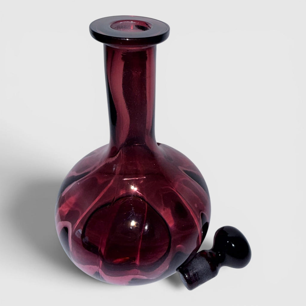 Antique Amethyst Glass Cruet - Pretty Reverse Panel Optic with StopperAntiquesEtcetera