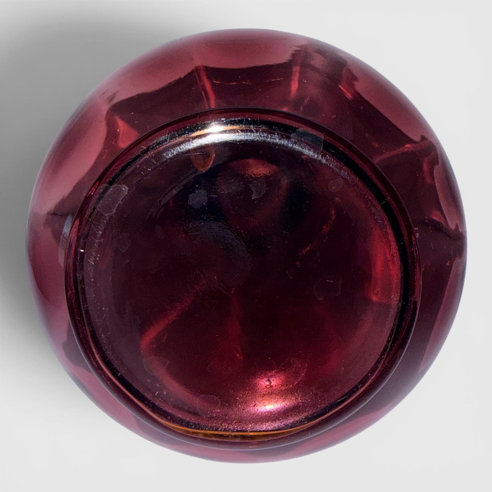 Antique Amethyst Glass Cruet - Pretty Reverse Panel Optic with StopperAntiquesEtcetera