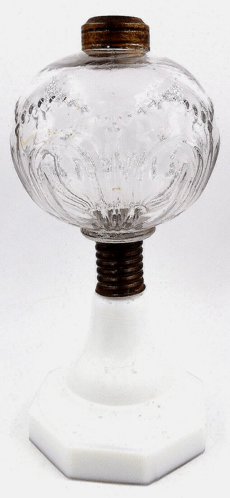 Antique Atterbury Kerosene Lamp with Shelley Font, White Base THURO 1 pg 143 - AntiquesEtceteraAntique Atterbury Kerosene Lamp with Shelley Font, White Base THURO 1 pg 143Antique LightingAntiquesEtceteraAntiquesEtcetera