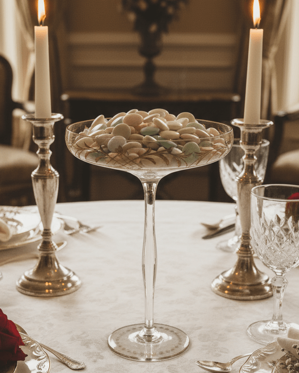 Antique Bohemian Moser-Style Gilt Engraved Crystal Tazza Compote, c.1920sAntiquesEtcetera