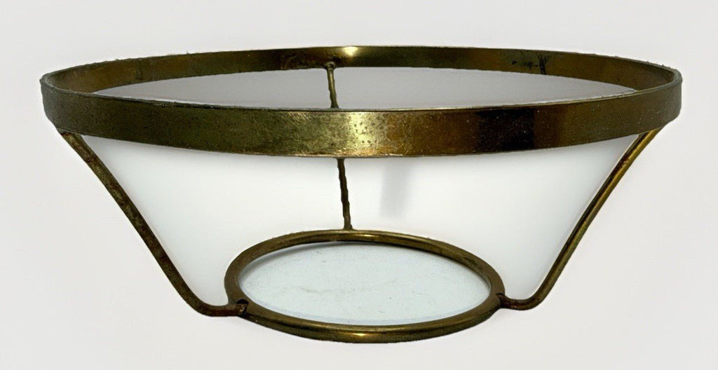 Antique Brass 7" Raised Shade Holder Oil Student Lamp 3 1/8" Center Opening - AntiquesEtceteraAntique Brass 7" Raised Shade Holder Oil Student Lamp 3 1/8" Center OpeningAntiqueAntiquesEtcetera