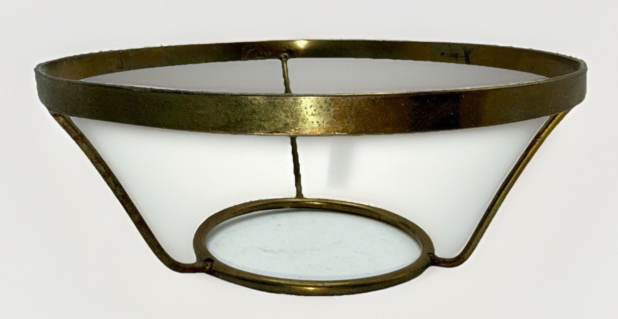 Antique Brass 7" Raised Shade Holder Oil Student Lamp 3 1/8" Center Opening - AntiquesEtceteraAntique Brass 7" Raised Shade Holder Oil Student Lamp 3 1/8" Center OpeningAntiqueAntiquesEtcetera