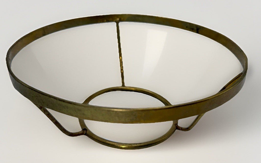 Antique Brass 7" Raised Shade Holder Oil Student Lamp 3 1/8" Center Opening - AntiquesEtceteraAntique Brass 7" Raised Shade Holder Oil Student Lamp 3 1/8" Center OpeningAntiqueAntiquesEtcetera
