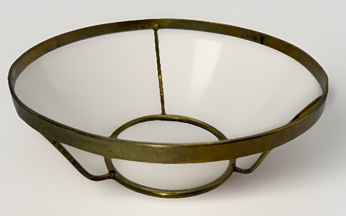 Antique Brass 7" Raised Shade Holder Oil Student Lamp 3 1/8" Center Opening - AntiquesEtceteraAntique Brass 7" Raised Shade Holder Oil Student Lamp 3 1/8" Center OpeningAntiqueAntiquesEtcetera
