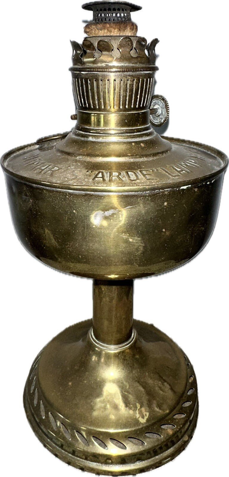 Antique Brass Ditmar's "ARDE" Lamp No. 786 Kerosene Oil w/ Burner, Wick Austrian - AntiquesEtceteraAntique Brass Ditmar's "ARDE" Lamp No. 786 Kerosene Oil w/ Burner, Wick AustrianDitmarAntiquesEtcetera