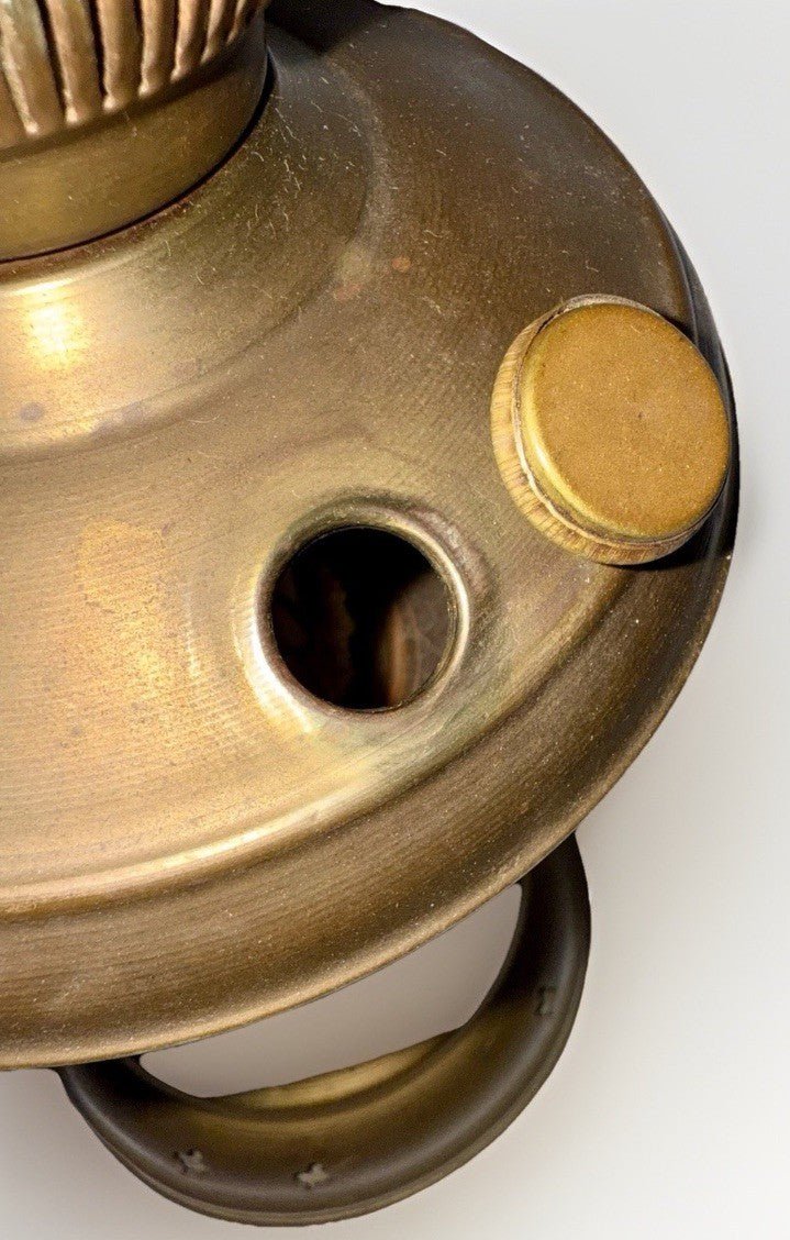 Antique Brass Kerosene Oil Lamp with Burner Eagle Insignia Muller or Friedrich - AntiquesEtceteraAntique Brass Kerosene Oil Lamp with Burner Eagle Insignia Muller or FriedrichAntique LightingAntiquesEtceteraAntiquesEtcetera
