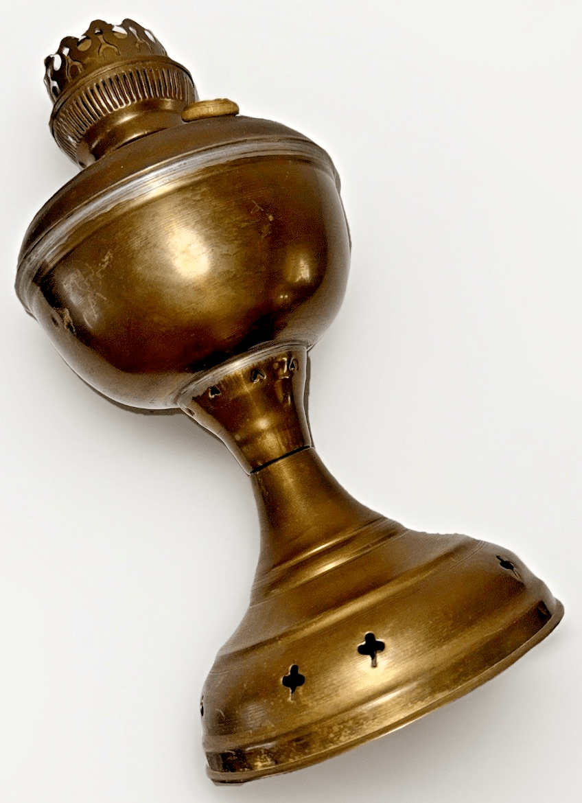 Antique Brass Kerosene Oil Lamp with Burner Eagle Insignia Muller or Friedrich - AntiquesEtceteraAntique Brass Kerosene Oil Lamp with Burner Eagle Insignia Muller or FriedrichAntique LightingAntiquesEtceteraAntiquesEtcetera