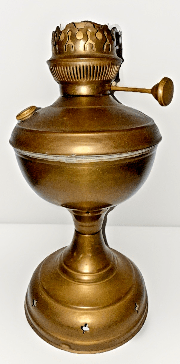 Antique Brass Kerosene Oil Lamp with Burner Eagle Insignia Muller or Friedrich - AntiquesEtceteraAntique Brass Kerosene Oil Lamp with Burner Eagle Insignia Muller or FriedrichAntique LightingAntiquesEtceteraAntiquesEtcetera