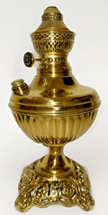 Antique Brass Kerosene Oil Table Lamp w/ Burner & Reticulated Base - Re - Plated - AntiquesEtceteraAntique Brass Kerosene Oil Table Lamp w/ Burner & Reticulated Base - Re - PlatedAntique LightingAntiquesEtceteraAntiquesEtcetera