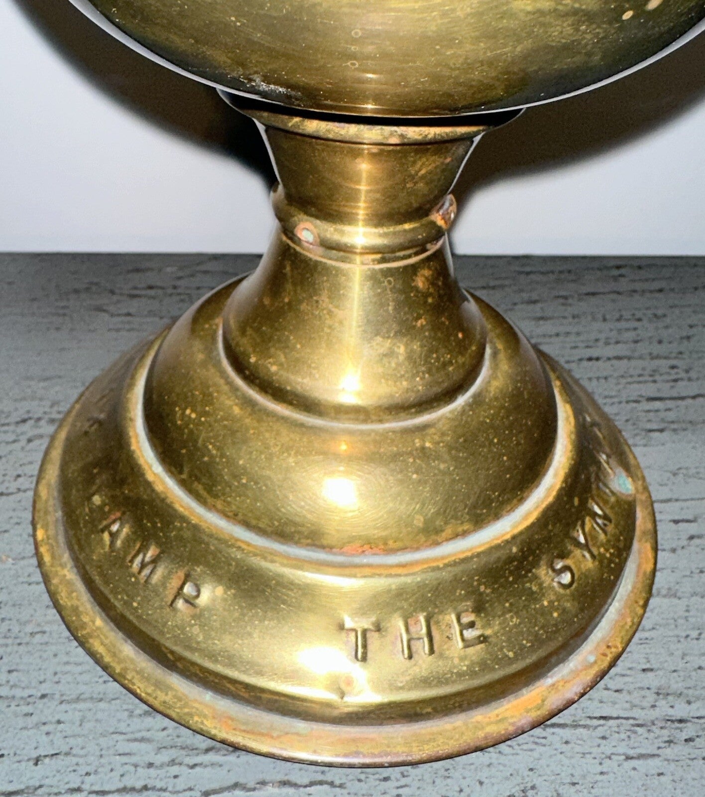 Antique Brass Kerosene Oil THE SYNTAX LAMP w/ Logo Sherwoods Birmingham England - AntiquesEtceteraAntique Brass Kerosene Oil THE SYNTAX LAMP w/ Logo Sherwoods Birmingham EnglandSherwoodAntiquesEtcetera