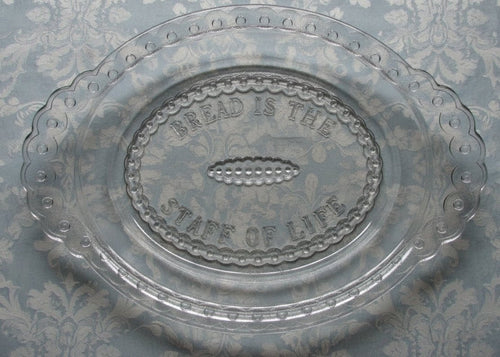 Antique Bread is the Staff of Life Serving Plate Platter EAPG Glass "Jewel Band" - AntiquesEtceteraAntique Bread is the Staff of Life Serving Plate Platter EAPG Glass "Jewel Band"Serving PlatterAntiquesEtceteraAntiquesEtcetera