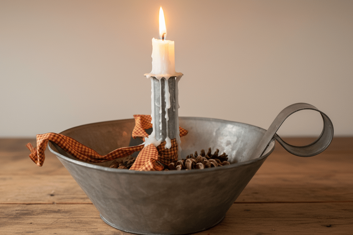 Antique Chamberstick Candle Holder with Rustic Farmhouse Decor and Patina from Age - AntiquesEtceteraAntique Chamberstick Candle Holder with Rustic Farmhouse Decor and Patina from AgeAntiquesEtceteraAntiquesEtcetera