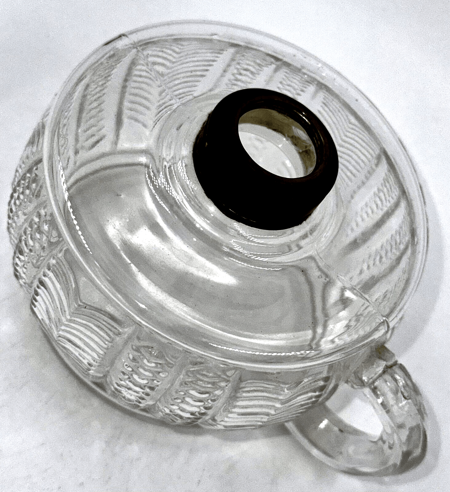 Antique CLAUDIA Oil Kerosene Flat Hand Lamp / Unusual Finger Handle Application - AntiquesEtceteraAntique CLAUDIA Oil Kerosene Flat Hand Lamp / Unusual Finger Handle ApplicationAntiqueAntiquesEtcetera