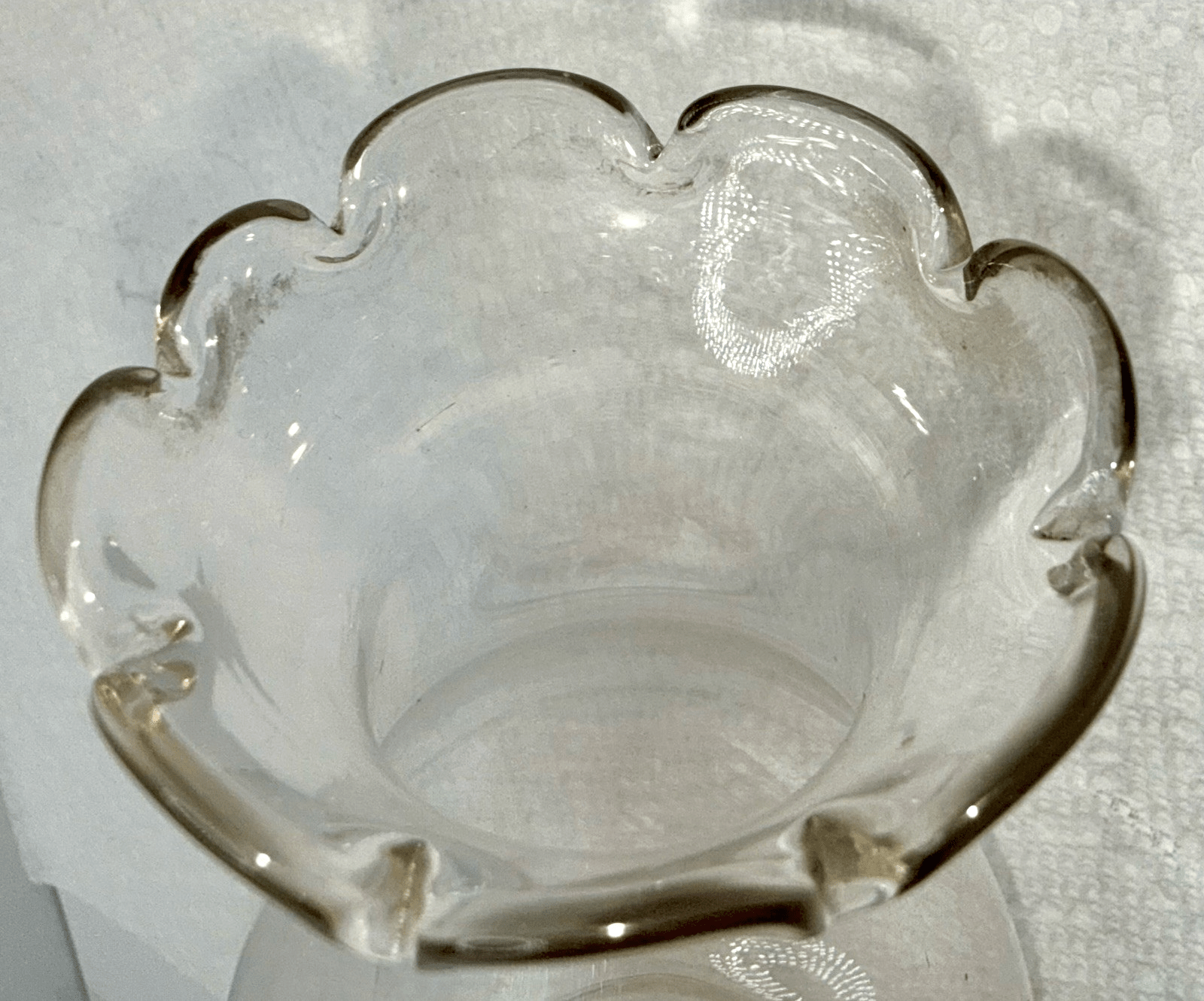 Antique Clear Glass Petal Top Chimney Hand Blown 2 1/16" Fitter Rim 6 3/8" High - AntiquesEtceteraAntique Clear Glass Petal Top Chimney Hand Blown 2 1/16" Fitter Rim 6 3/8" HighUnbrandedAntiquesEtcetera