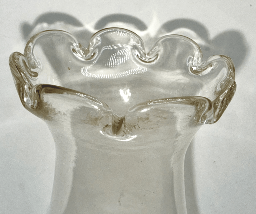 Antique Clear Glass Petal Top Chimney Hand Blown 2 1/16" Fitter Rim 6 3/8" High - AntiquesEtceteraAntique Clear Glass Petal Top Chimney Hand Blown 2 1/16" Fitter Rim 6 3/8" HighUnbrandedAntiquesEtcetera