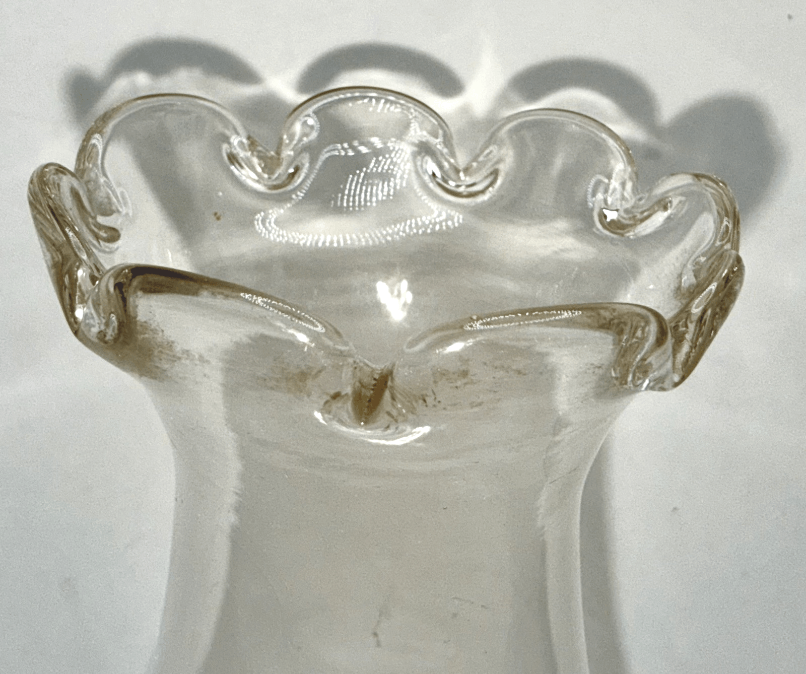 Antique Clear Glass Petal Top Chimney Hand Blown 2 1/16" Fitter Rim 6 3/8" High - AntiquesEtceteraAntique Clear Glass Petal Top Chimney Hand Blown 2 1/16" Fitter Rim 6 3/8" HighUnbrandedAntiquesEtcetera