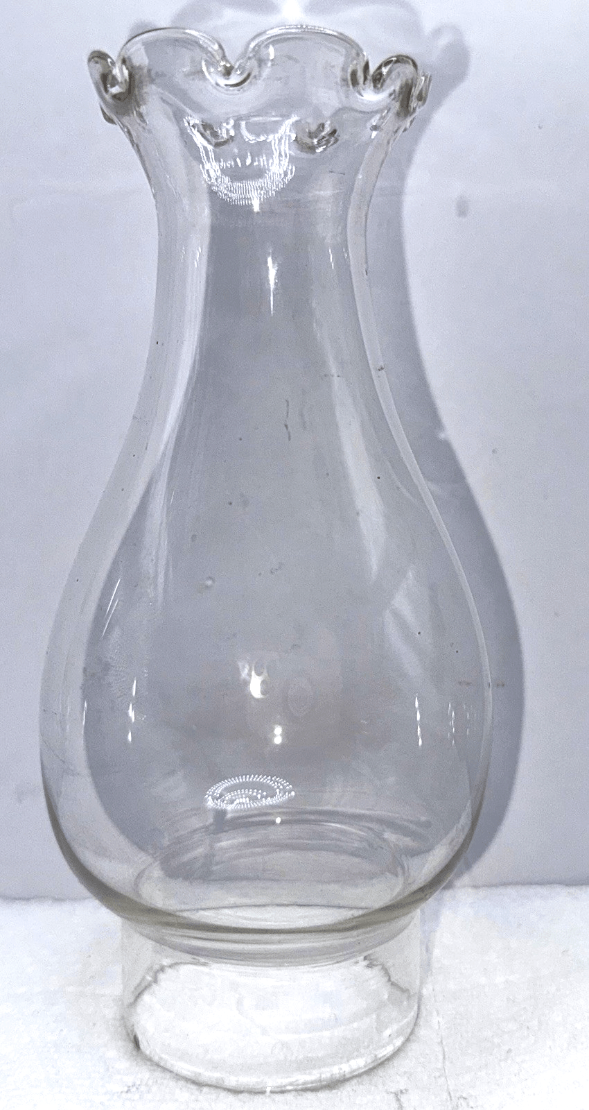 Antique Clear Glass Petal Top Chimney Hand Blown 2 1/16" Fitter Rim 6 3/8" High - AntiquesEtceteraAntique Clear Glass Petal Top Chimney Hand Blown 2 1/16" Fitter Rim 6 3/8" HighUnbrandedAntiquesEtcetera