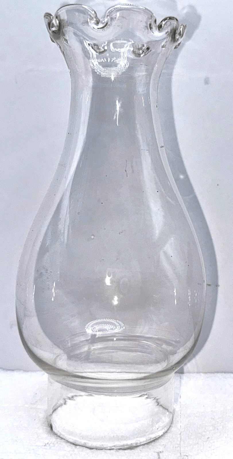 Antique Clear Glass Petal Top Chimney Hand Blown 2 1/16" Fitter Rim 6 3/8" High - AntiquesEtceteraAntique Clear Glass Petal Top Chimney Hand Blown 2 1/16" Fitter Rim 6 3/8" HighUnbrandedAntiquesEtcetera