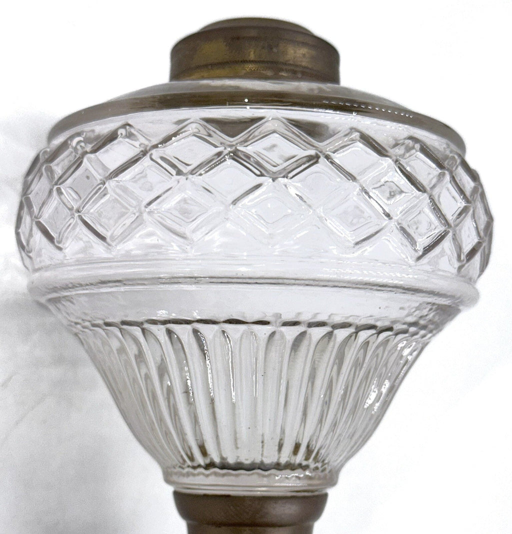 Antique Composite Kerosene Oil Lamp LATTICE BAND and RIB Described Thuro 2, 41 - k - AntiquesEtceteraAntique Composite Kerosene Oil Lamp LATTICE BAND and RIB Described Thuro 2, 41 - kAntiqueAntiquesEtcetera