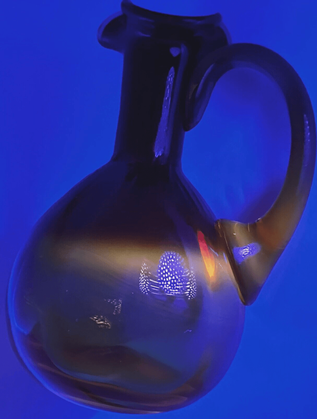 Antique Cruet Amberina Glass Panel Optic w/ Heart - Shaped Spout, Tiered Stopper - AntiquesEtceteraAntique Cruet Amberina Glass Panel Optic w/ Heart - Shaped Spout, Tiered StopperAntiquesEtceteraAntiquesEtcetera