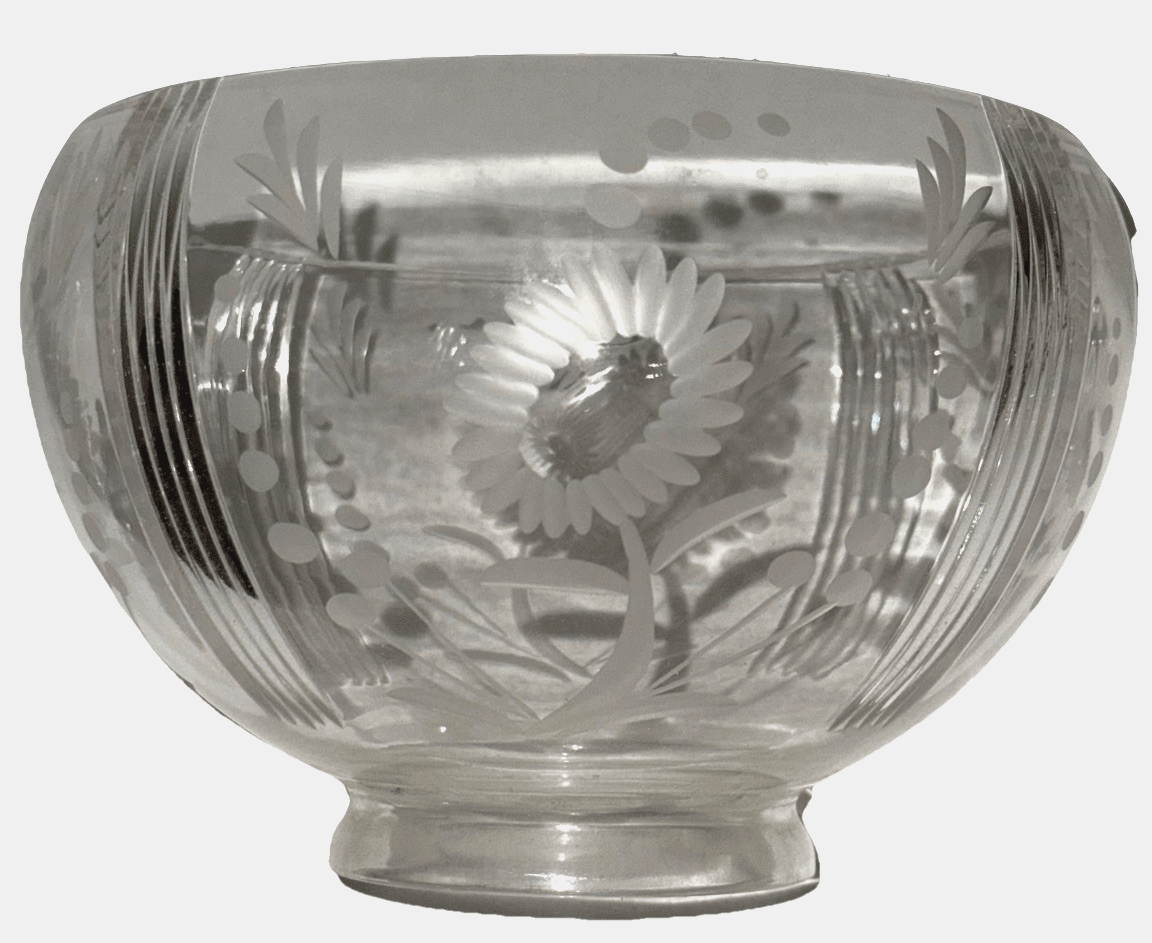 Antique Cut & Engraved Banquet Lamp Shade Glass 3 1/4" Fitter Kerosene Gas Oil - AntiquesEtceteraAntique Cut & Engraved Banquet Lamp Shade Glass 3 1/4" Fitter Kerosene Gas OilUnbrandedAntiquesEtcetera