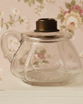 Antique Dalzell's Frosted CROWN Kerosene or Oil Flat Hand Lamp THURO 1, 252eAntiquesEtcetera