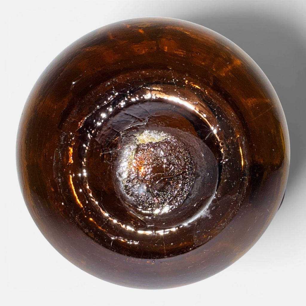 Antique Dark Amber Glass Pitcher / Jug with Applied Handle and Rough PontilAntiquesEtcetera