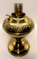 Antique E. Miller THE JUNO Oil LAMP Bright Brass Embossed & Reticulated Pretty! - AntiquesEtceteraAntique E. Miller THE JUNO Oil LAMP Bright Brass Embossed & Reticulated Pretty!E. MillerAntiquesEtcetera