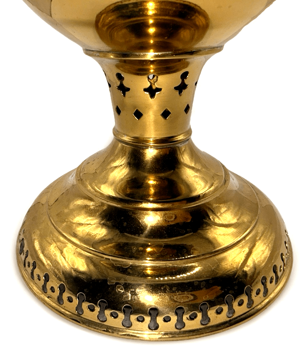 Antique E. Miller THE JUNO Oil LAMP Bright Brass Embossed & Reticulated Pretty! - AntiquesEtceteraAntique E. Miller THE JUNO Oil LAMP Bright Brass Embossed & Reticulated Pretty!E. MillerAntiquesEtcetera